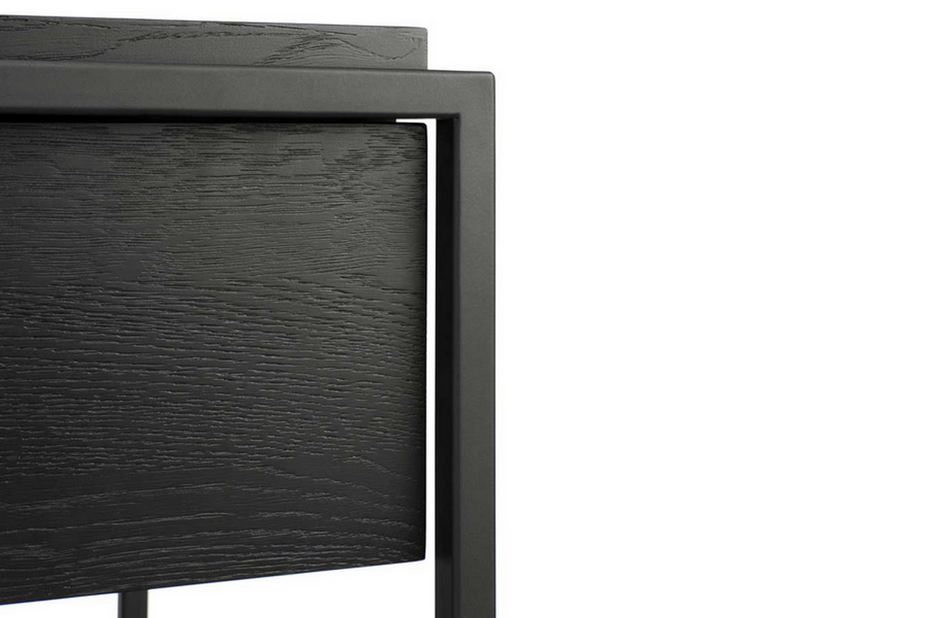 Konsolentisch Monolith Eiche schwarz B 122 cm