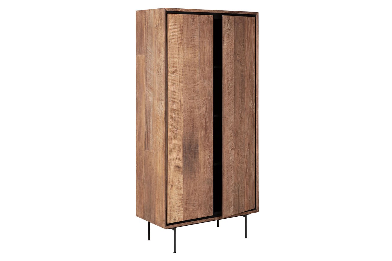 Schrank Metropole Teak Metall 180x90 cm