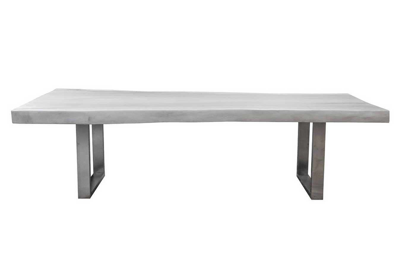 Designtisch Suarholz weiss pigmentiert 300*100 cm