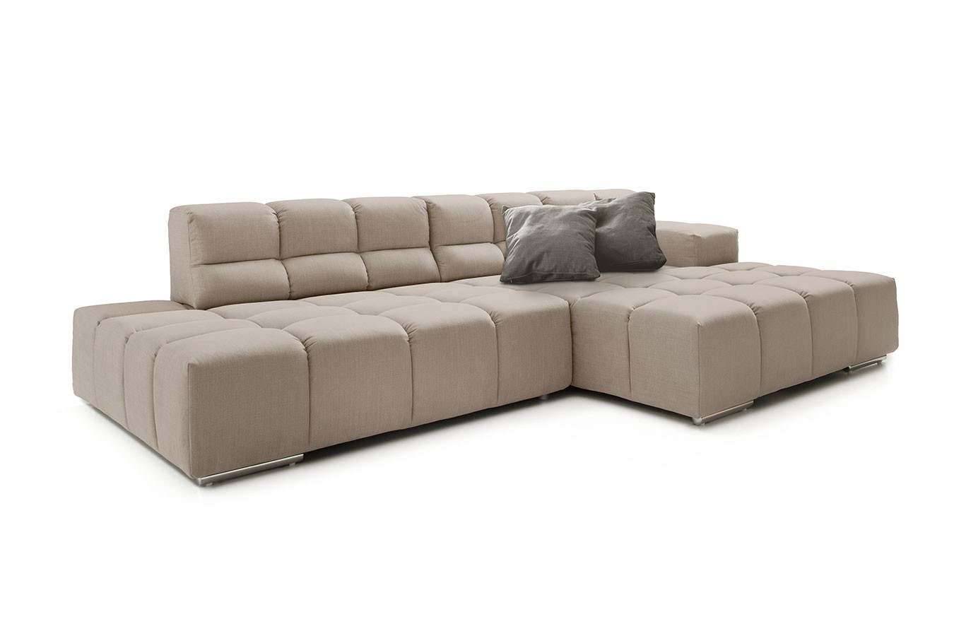 Ecksofa Cube Stoff beige