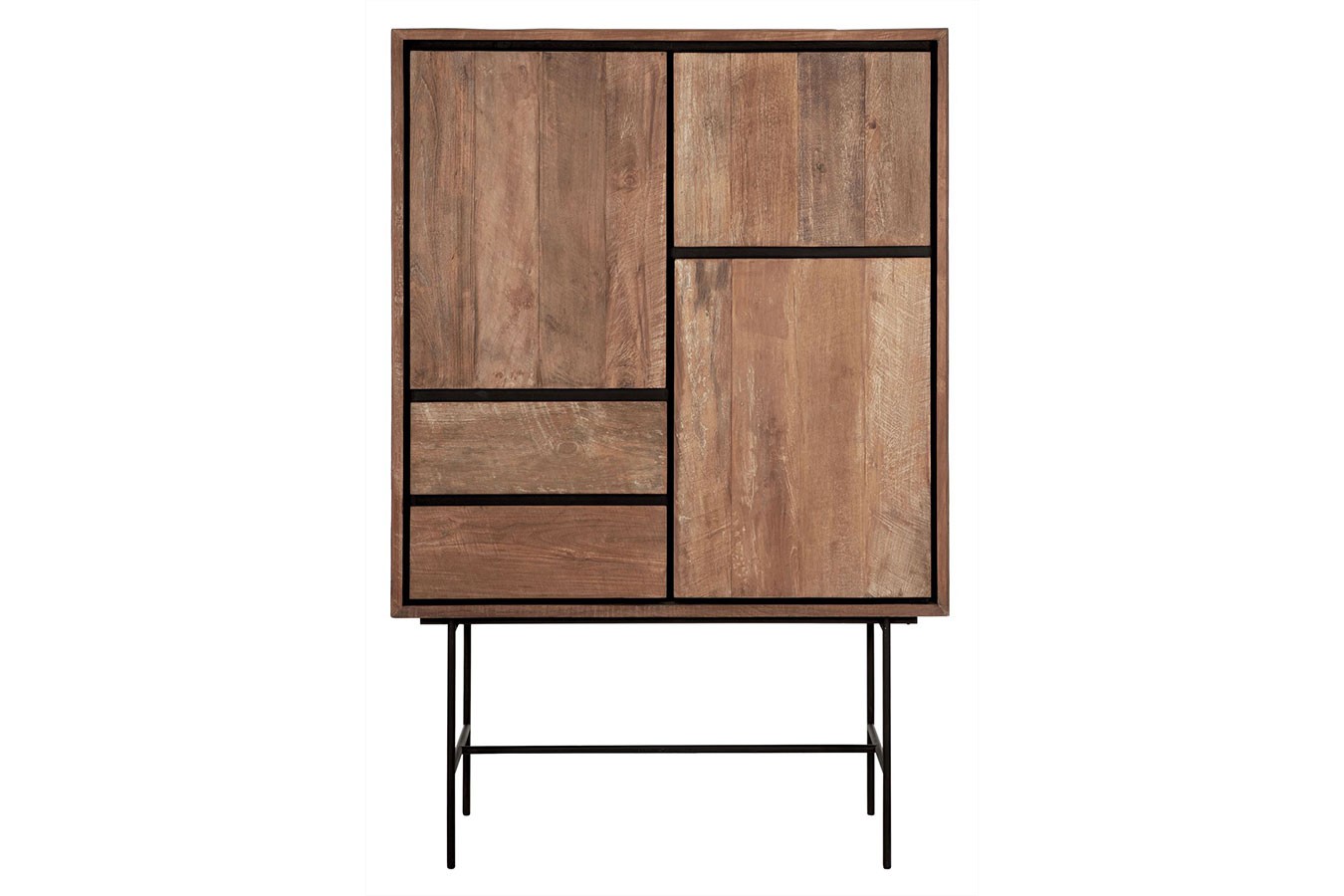 Schrank Metropole Teak Metall 150x100 cm