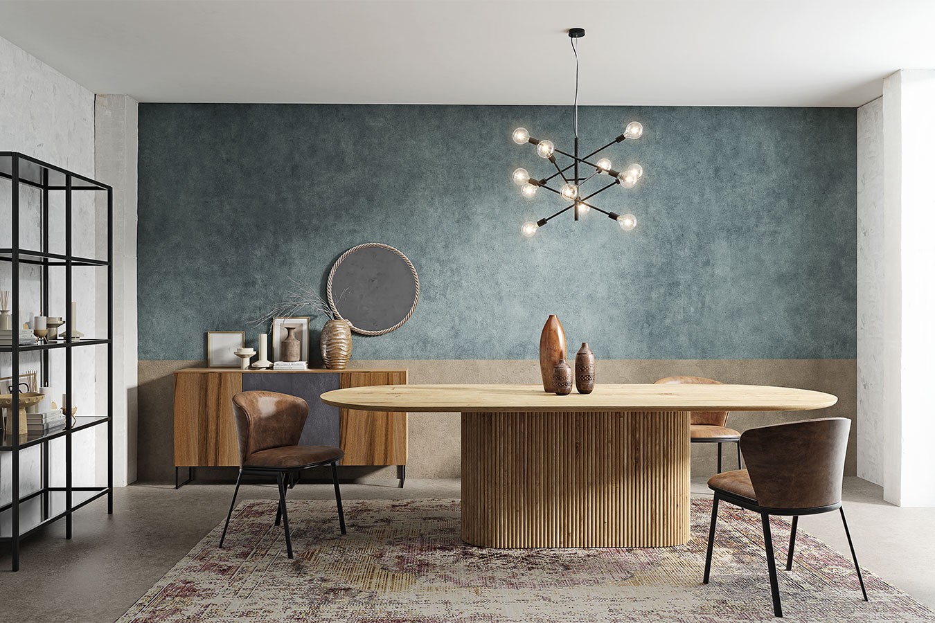 Esstisch Kane Eiche oval B 200 cm