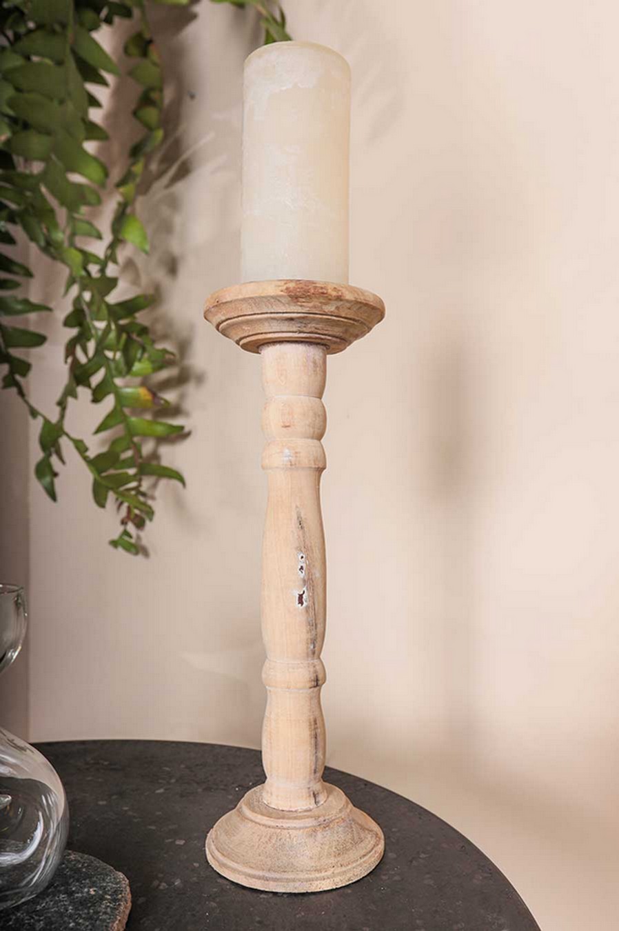 Kerzenständer Holz natur