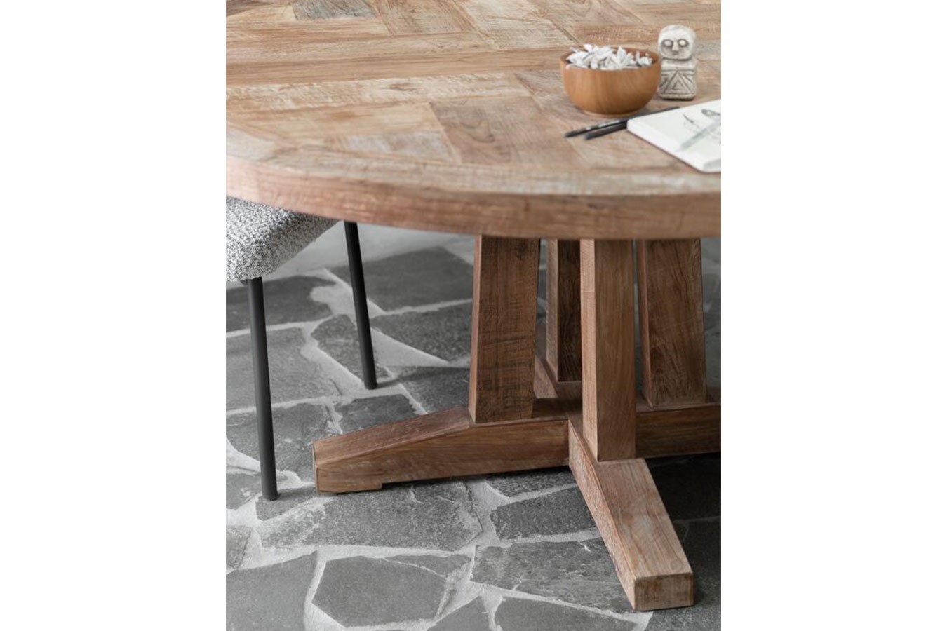 Esstisch Ibiza Teakholz D 160 cm