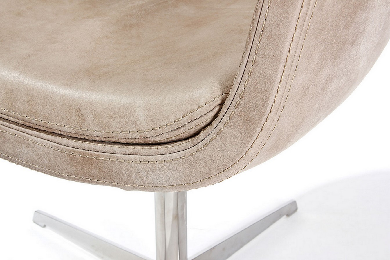Drehsessel Aquilo Leder beige