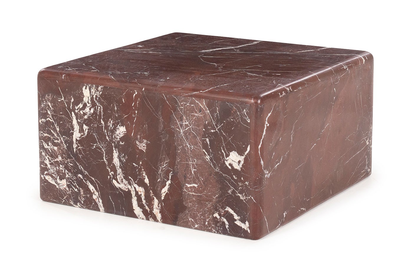 Couchtisch Cube Marmor rot 60*60 cm