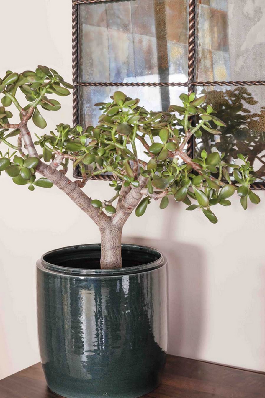 Blumentopf Keramik blaugrau D 30 cm