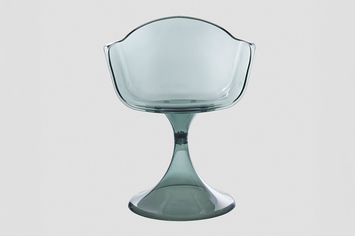 Schalenstuhl Glow grau transparent