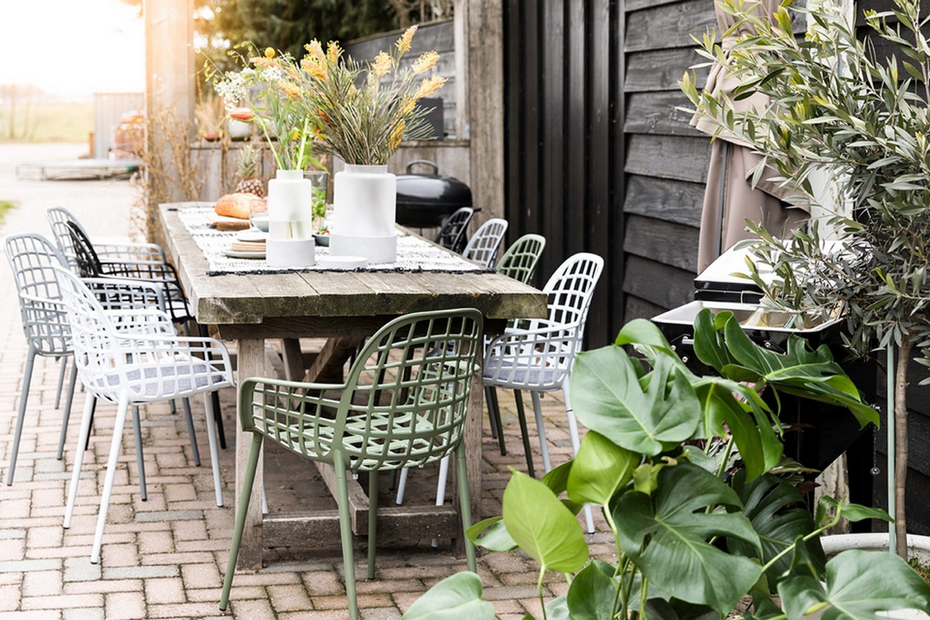 Garten Armlehnstuhl Aluminium grün