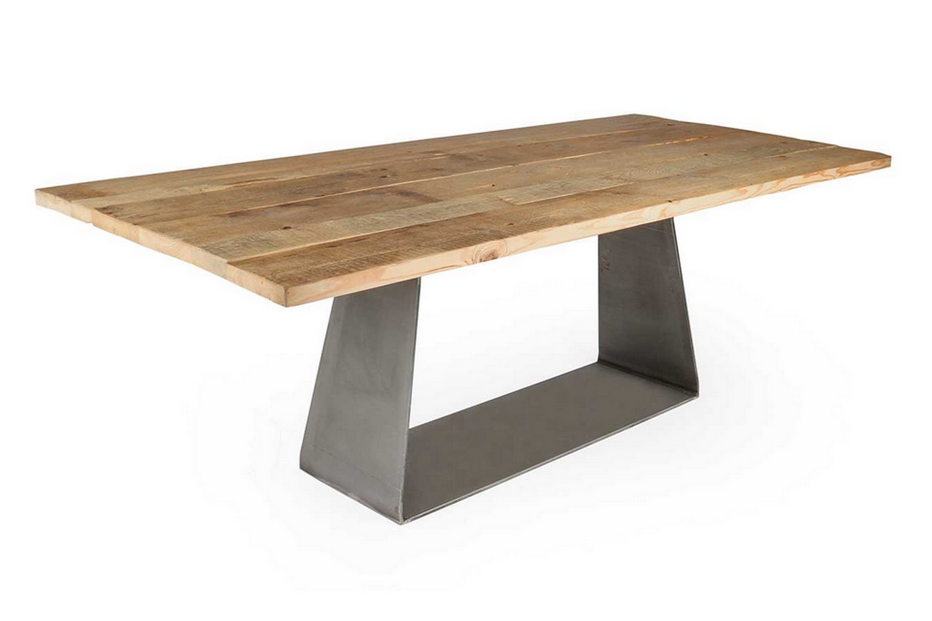 Esstisch Pine Alt Kiefer Stahlfuss 220*100 cm