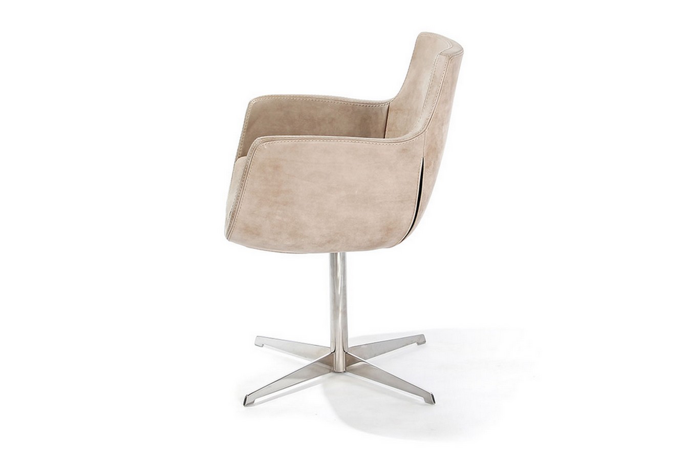 Drehsessel Aquilo Leder beige