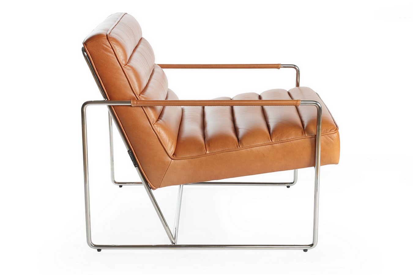 Lounge Sessel Marco Century Leder hellbraun