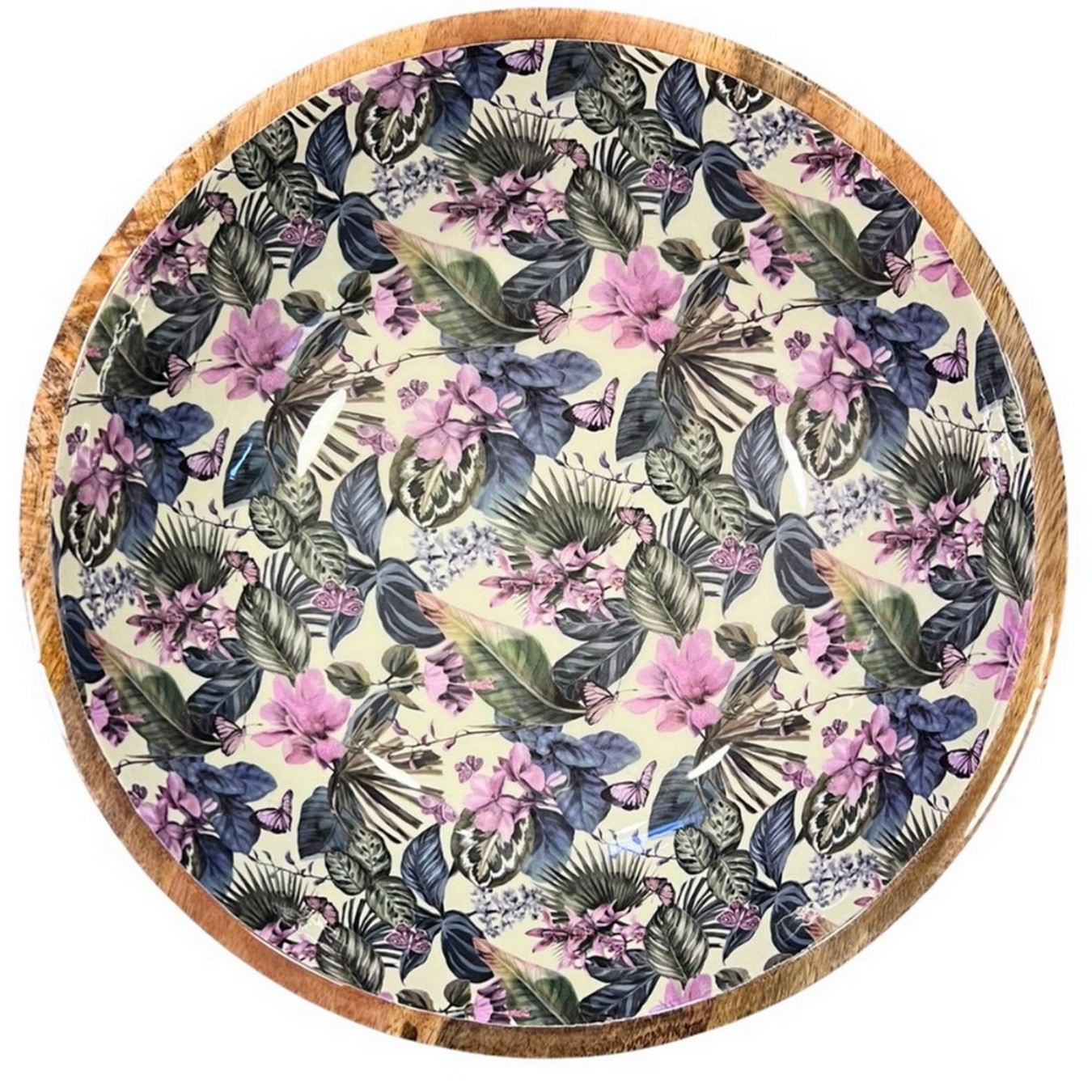 Schale Mangoholz Tropical Purple D 35 cm