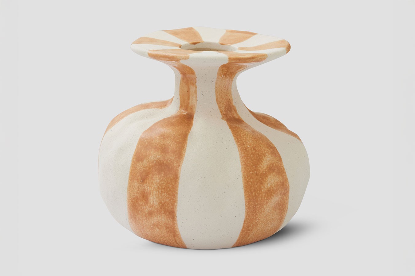 Dekovase Raja orangeweiss klein