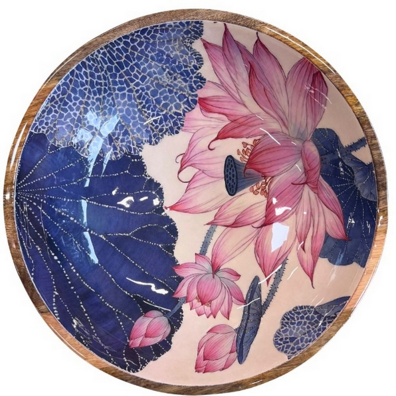 Schale Mangoholz Pimk Lotus D 35 cm