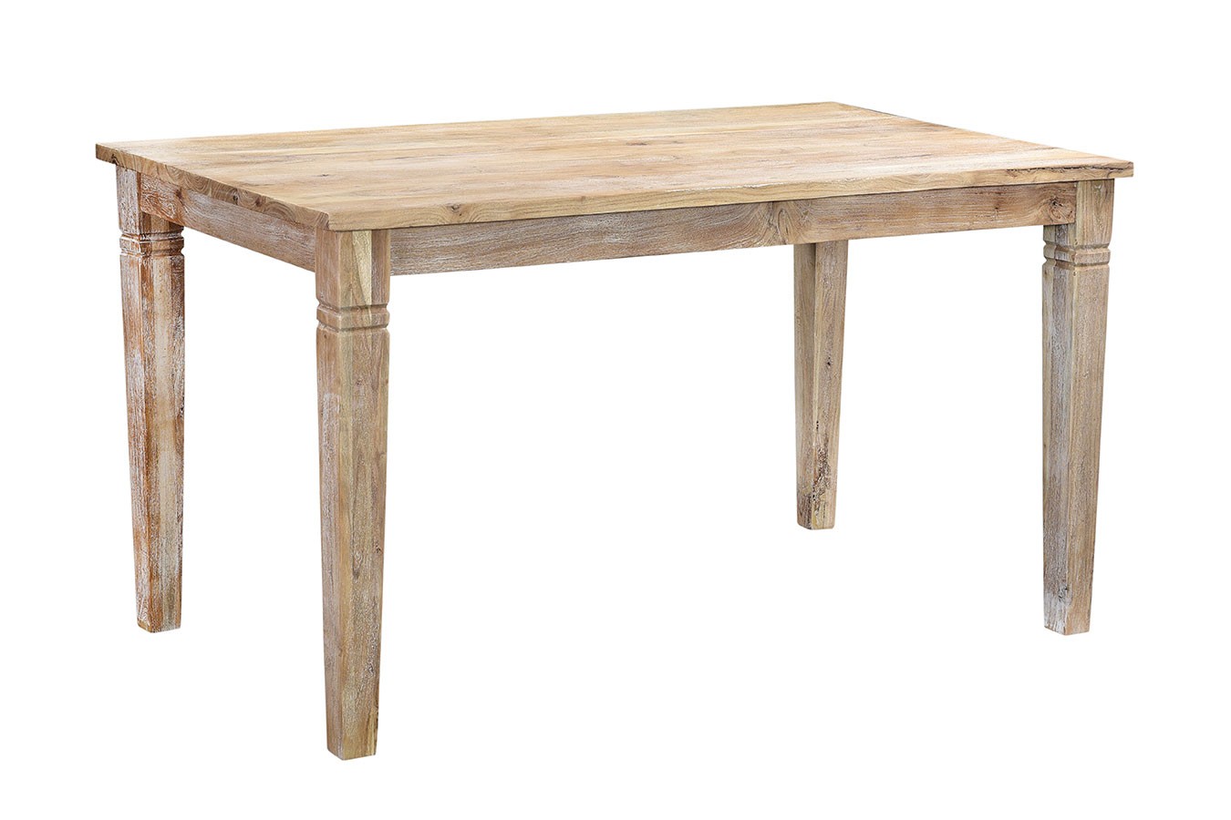 Tisch Landhaus Akazie massiv white washed B 160 cm