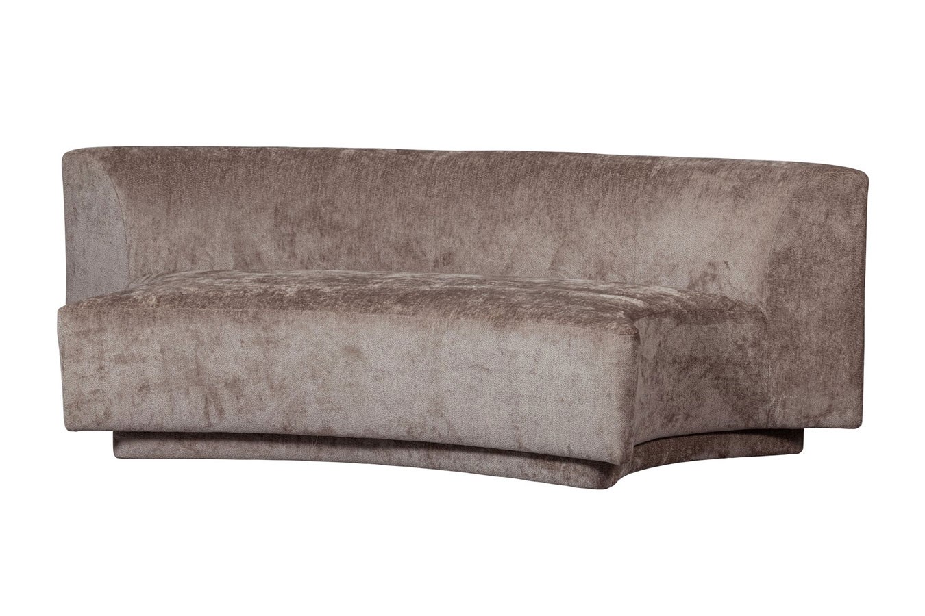 Sofa 2-Sitzer Pop halbrund Samt taupe