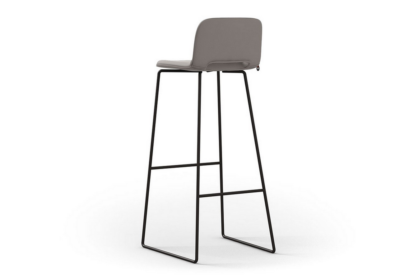Barhocker Stoff grau sh 84 cm