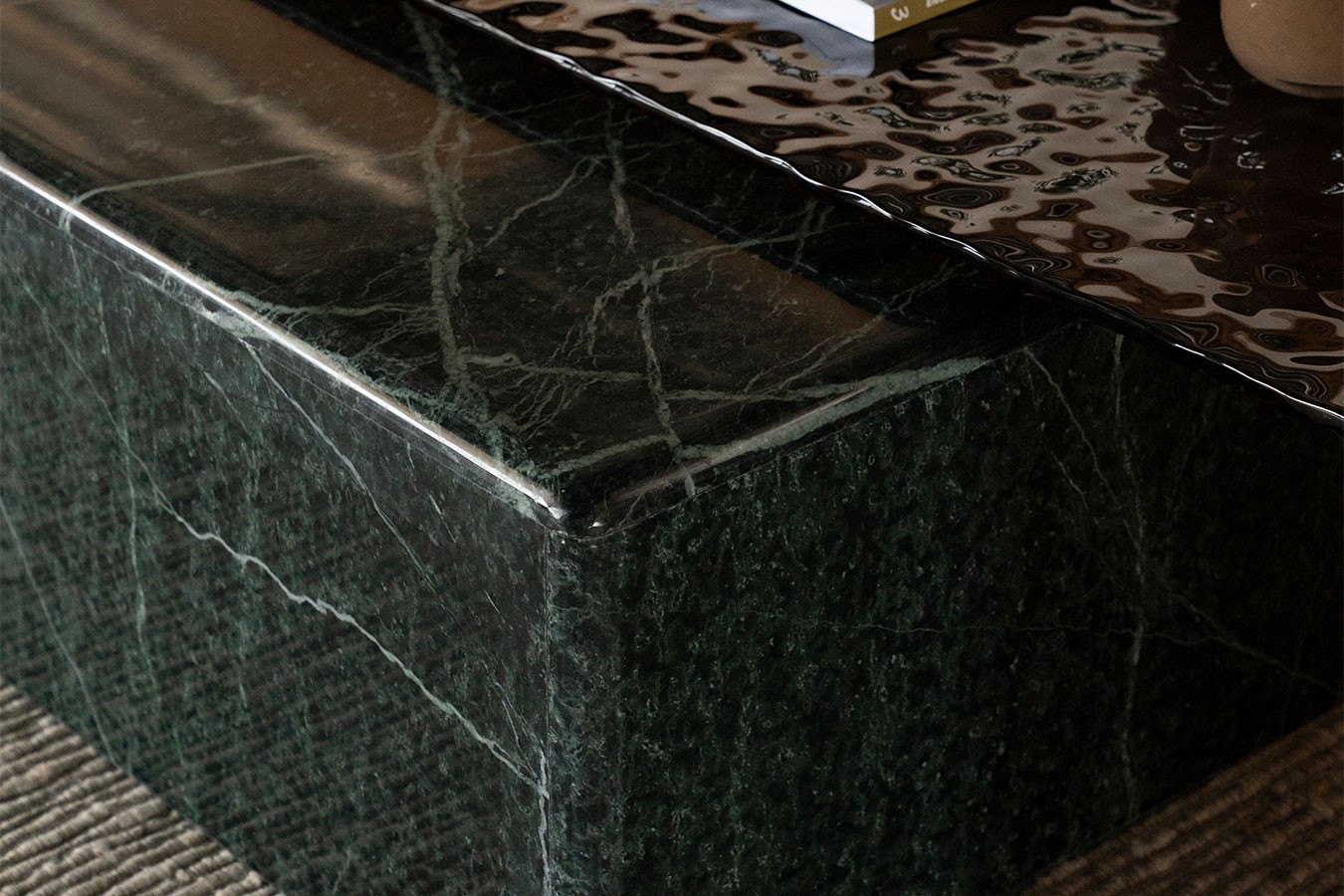 Couchtisch Cube Marmor grün 60*60 cm