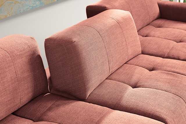 Ecksofa Paddy Stoff flamingo