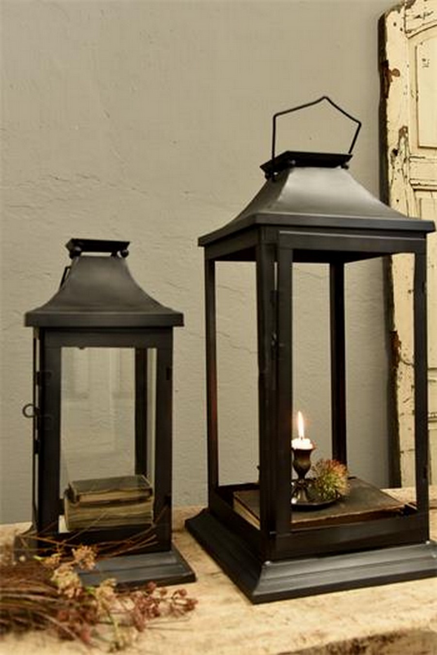 Windlicht Paris Metall schwarz