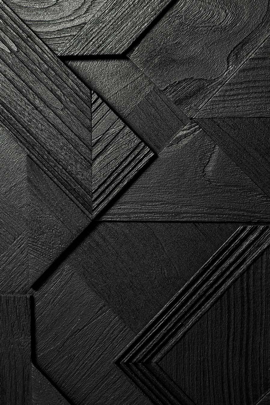 Anrichte Graphic Teak schwarz B 224 cm