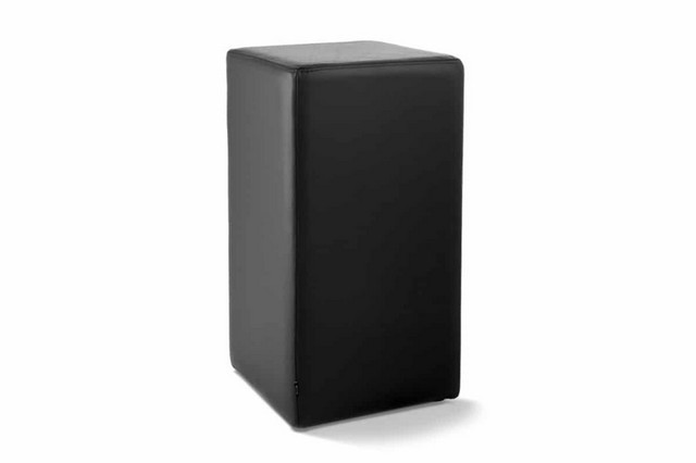 Tresenhocker Leder schwarz