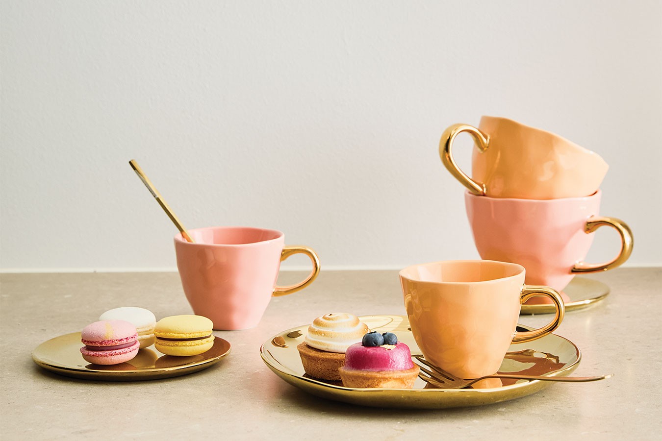 Kaffeetasse Porzellan orange