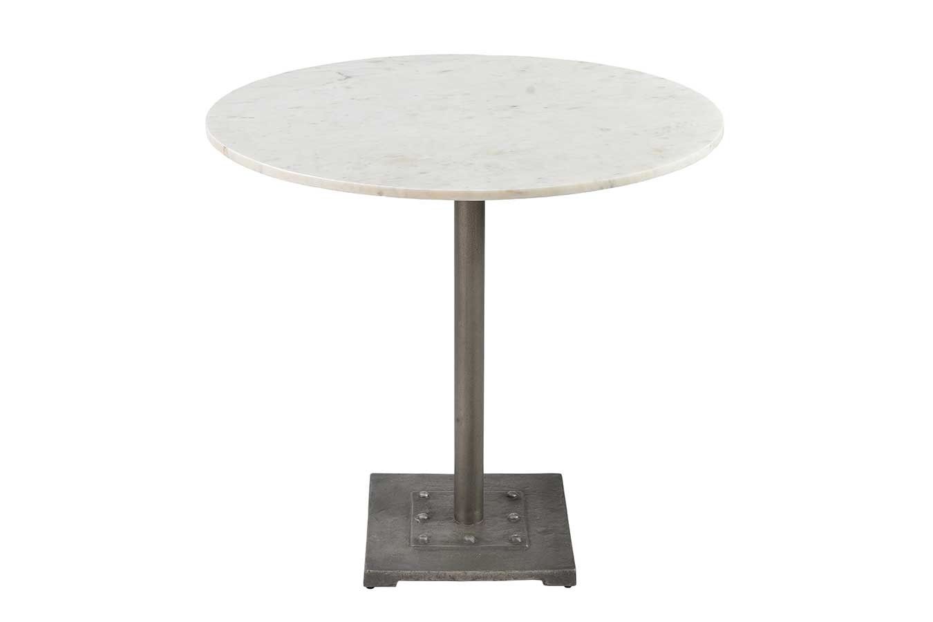 Bistrotisch Marmor weiss rund D 81