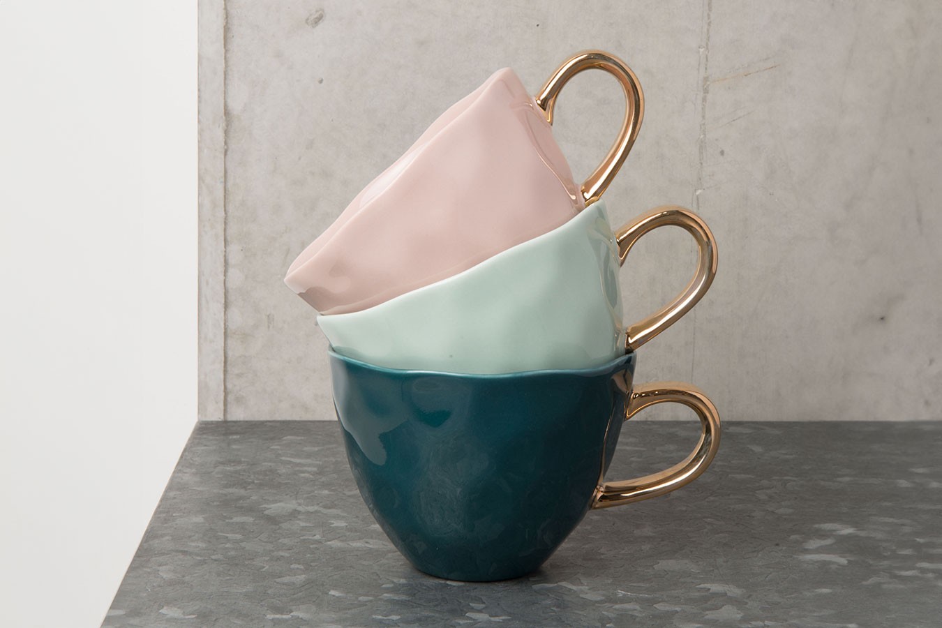 Kaffeetasse Porzellan rosa