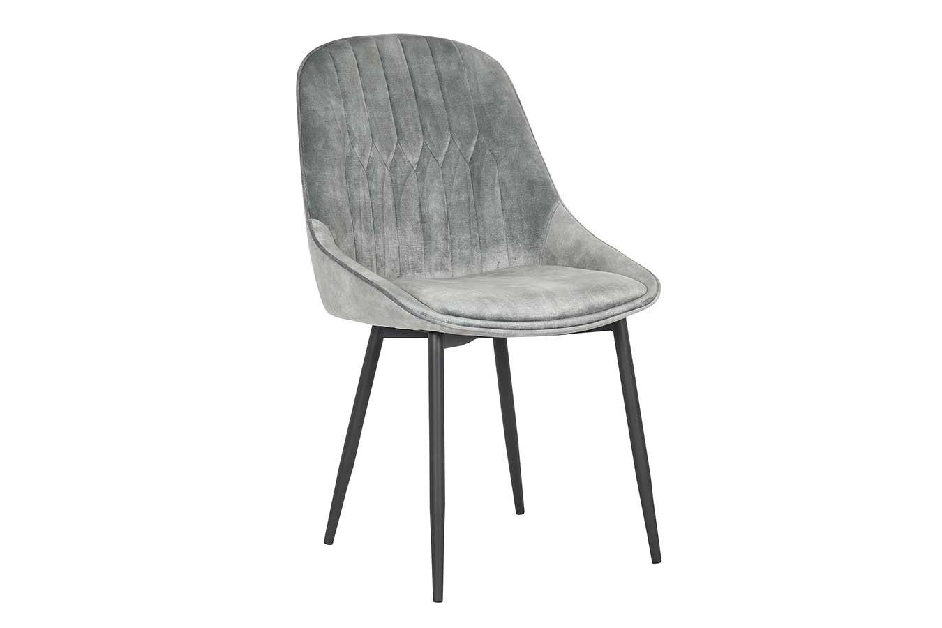 Stuhl JUL Samt Vintage grau