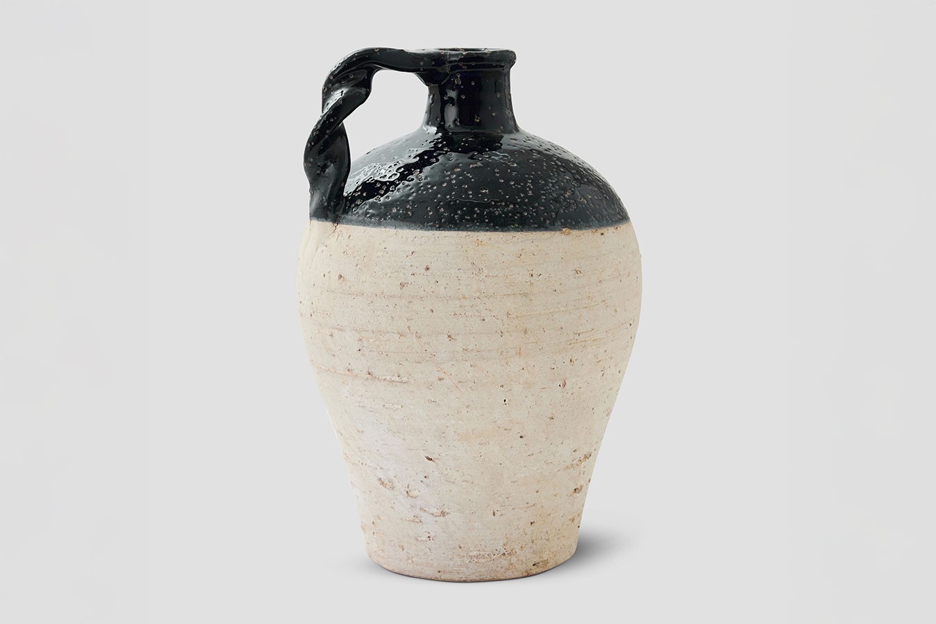 Dekovase Nora mit Griff elfenbein