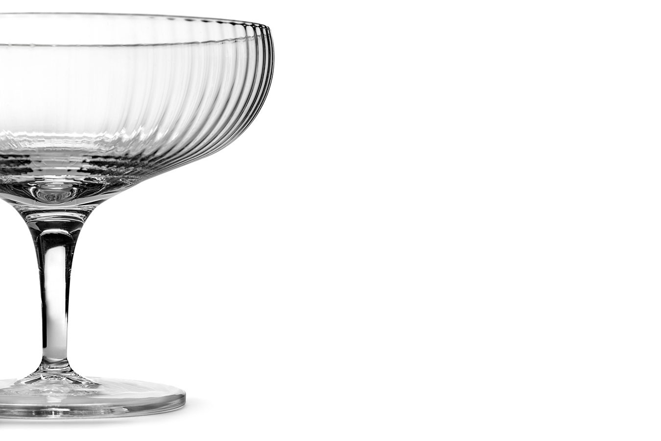 Champagnerglas Inku geriffelt 15cl
