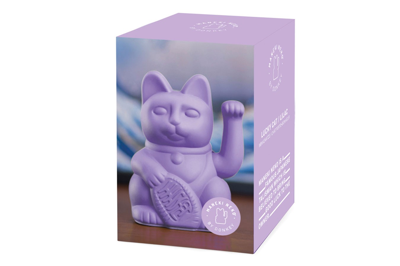 Winkekatze Lucky Cat matt violett