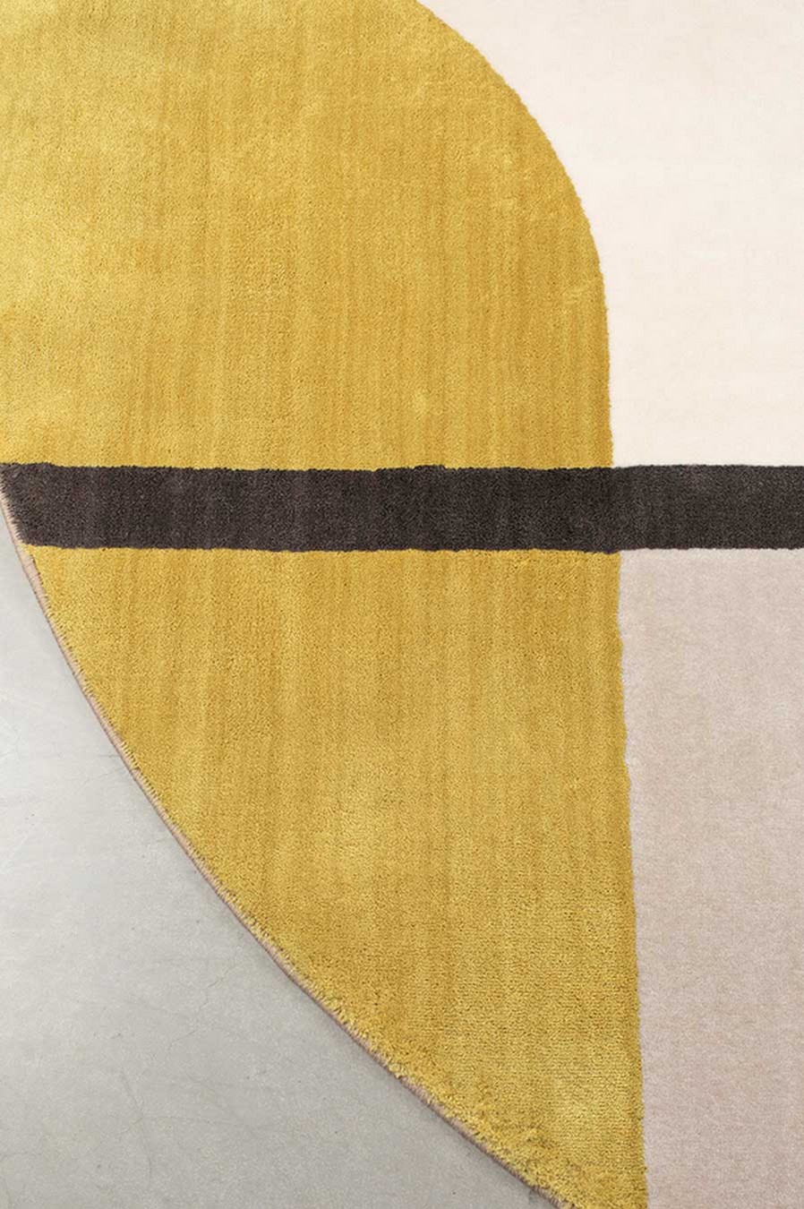 Teppich grau senf D 240 cm