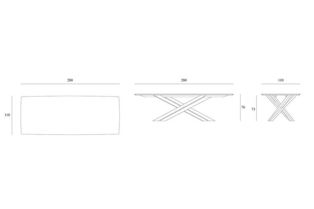 Konferenztisch Mikado Eiche natur 280 cm