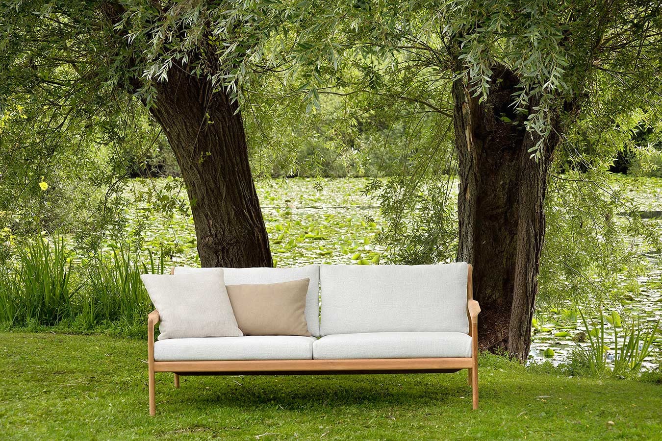 Outdoorsofa Jack 2 Sitzer Teak natur
