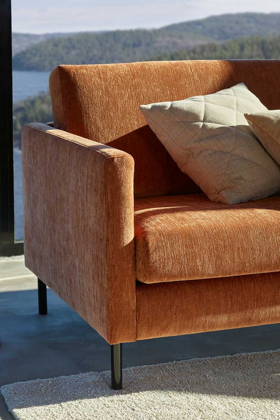 Sofa 4 Sitzer Impala Stoff Moss rost