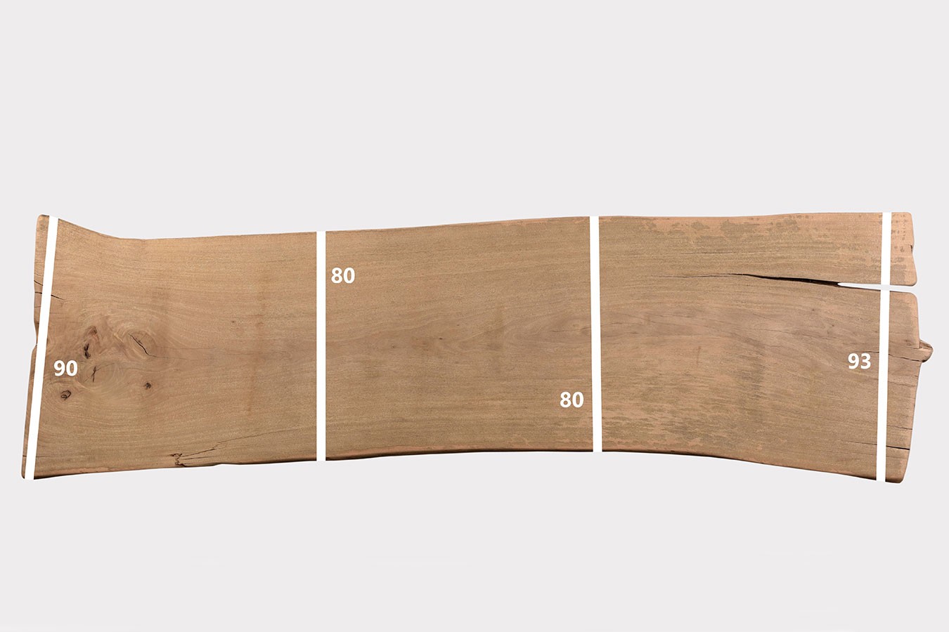 Tischplatte Mangoholz Monolith 350x90 cm