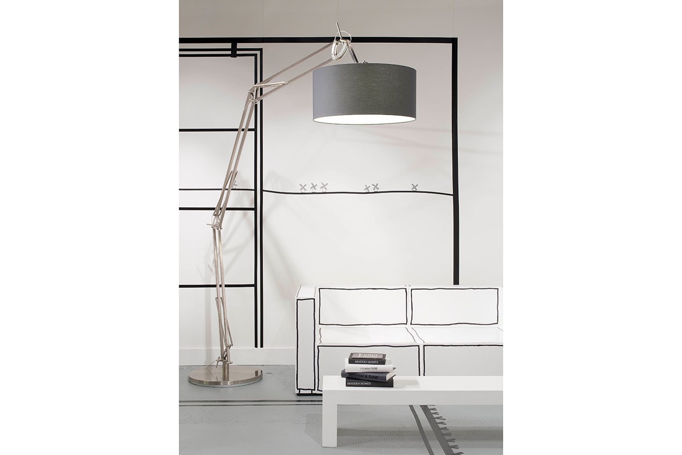 Standleuchte Milano dunkelgrau H 320