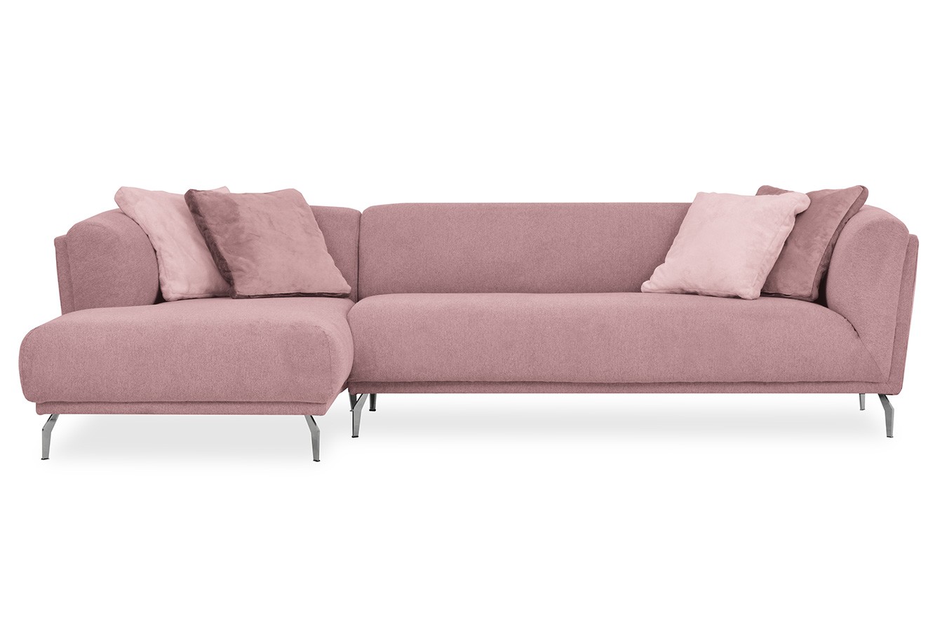 Ecksofa Aston Stoff pink