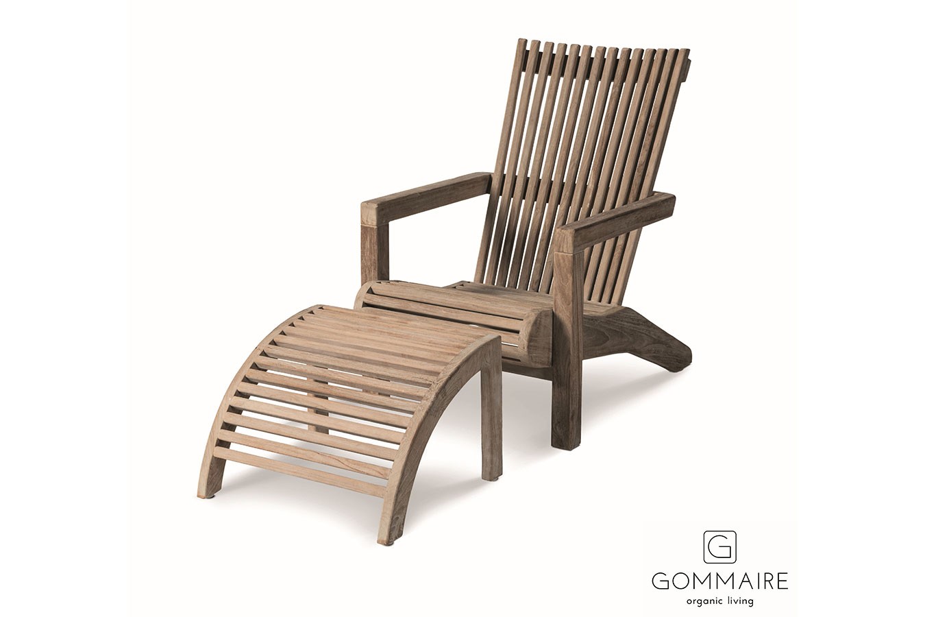 Fußauflage Orso Teak grau