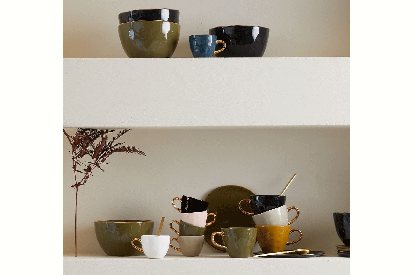 Kaffeetasse Porzellan grün