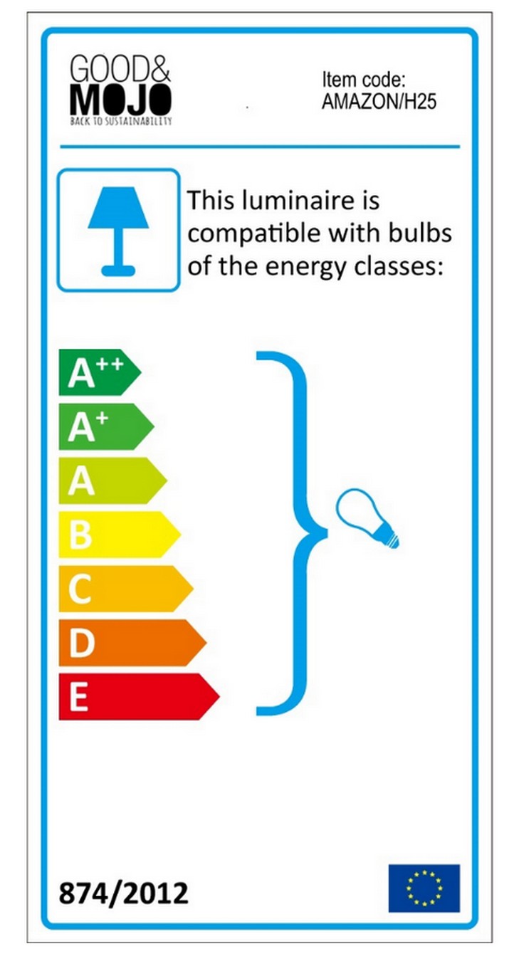 Stehlampe Andes Bambus natur schwarz H 176