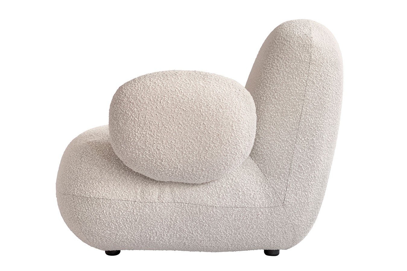 Sessel mit Armlehnen Toe Bouclé weiss