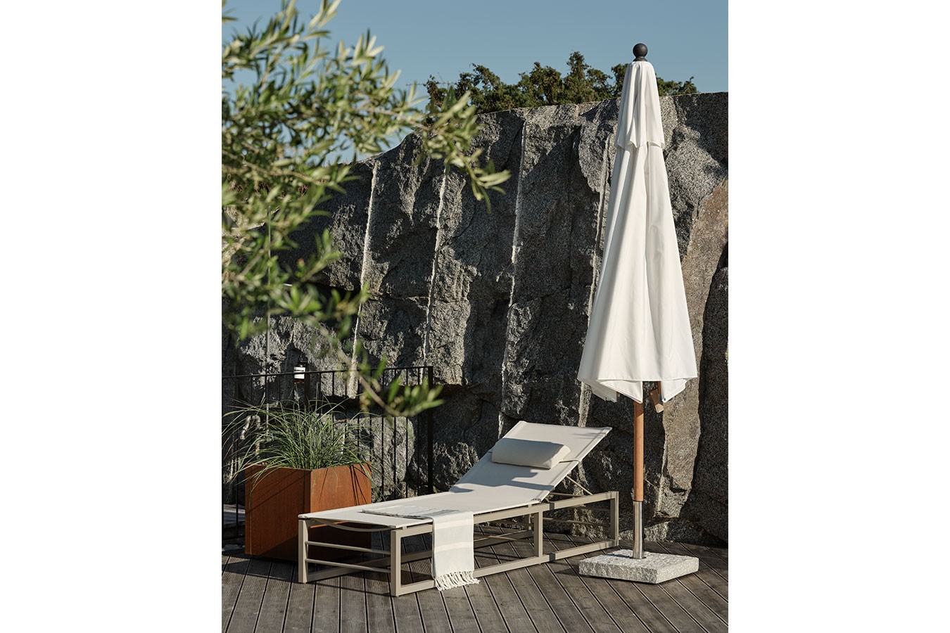 Sonnenschirm Paliano taupe D 300 cm