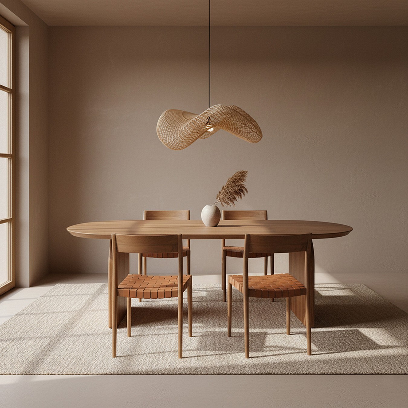 Hängelampe Wave Rattan D 71 cm