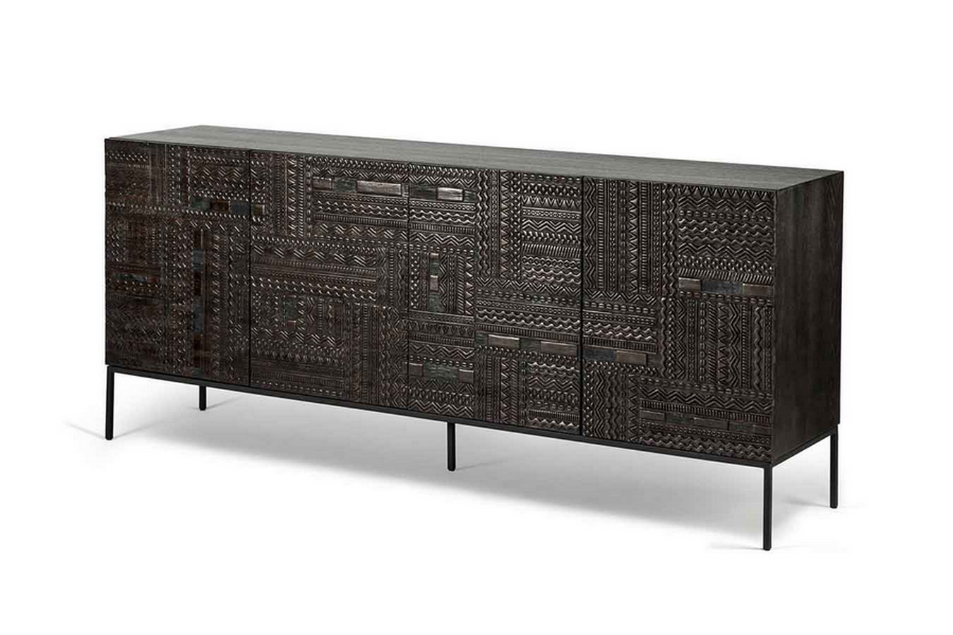 Sideboard Tabwa Teak massiv B 200 cm