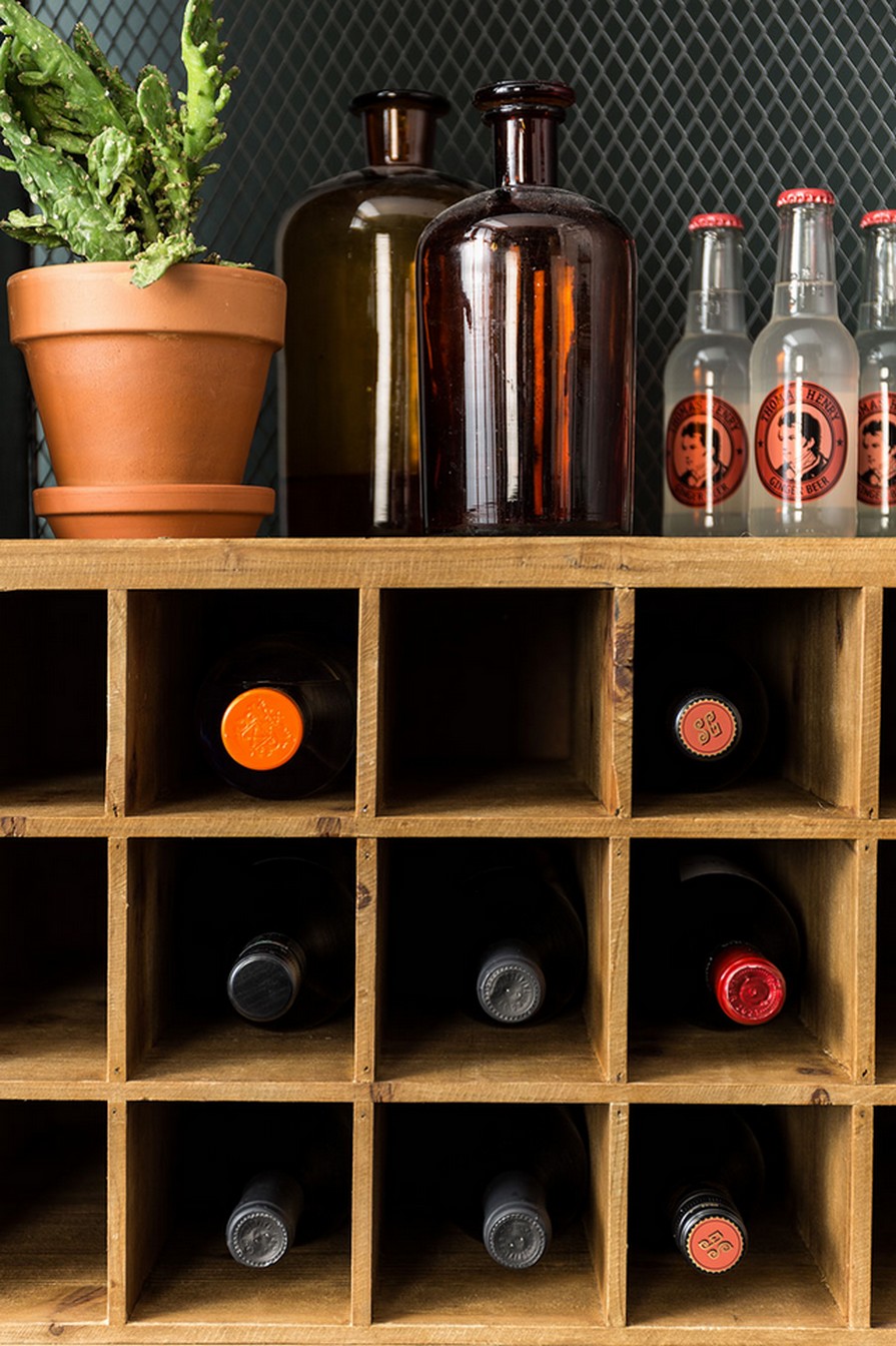 Weinregal Vino Metall Massivholz