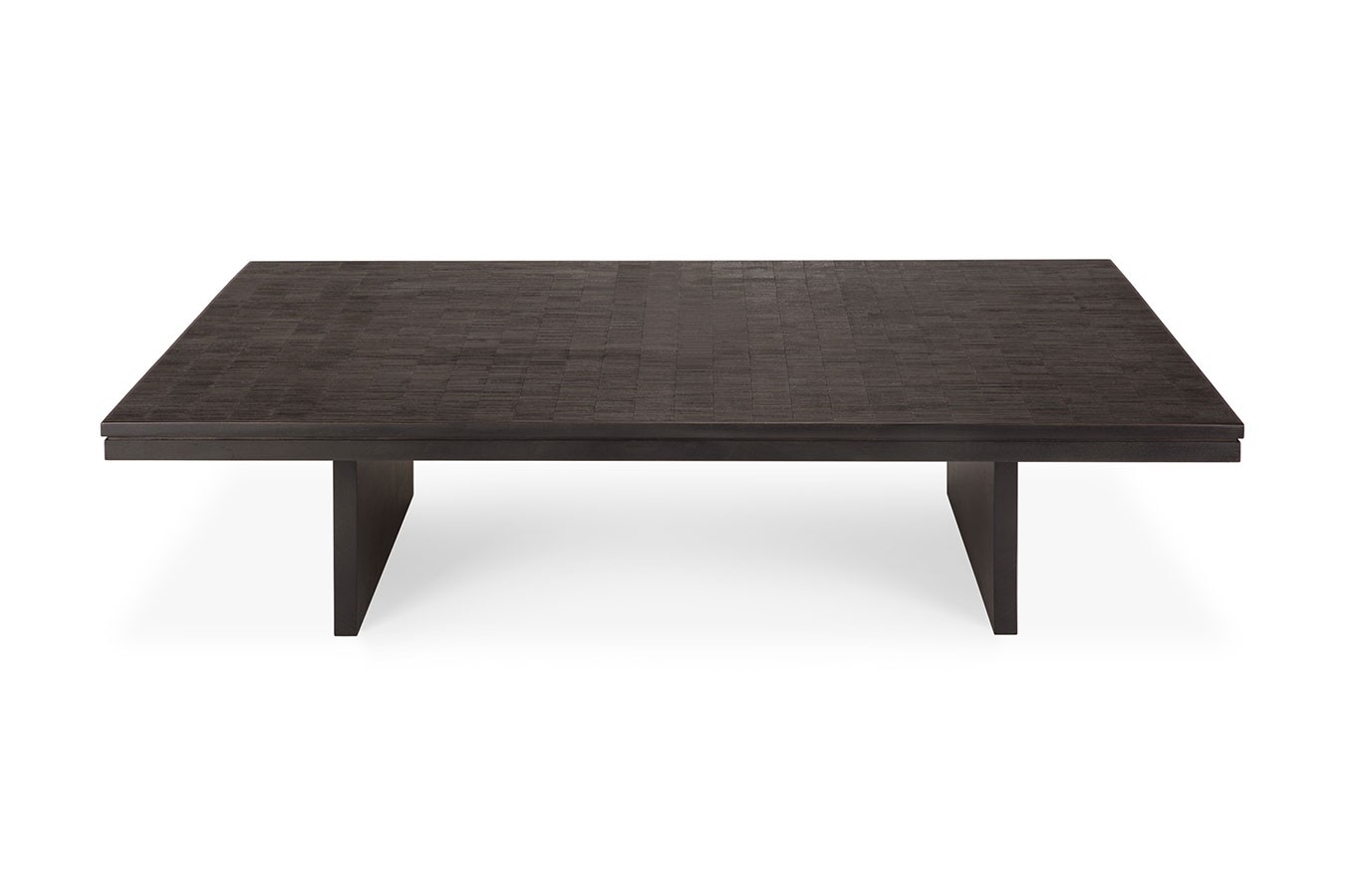 Couchtisch Grooves Teak schwarz B 140 cm
